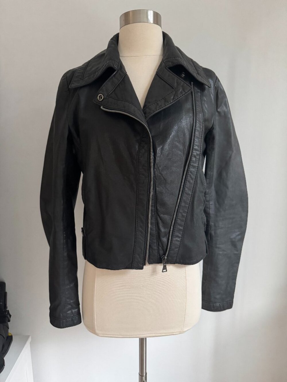 Club Monaco Leather Motorcycle Jacket